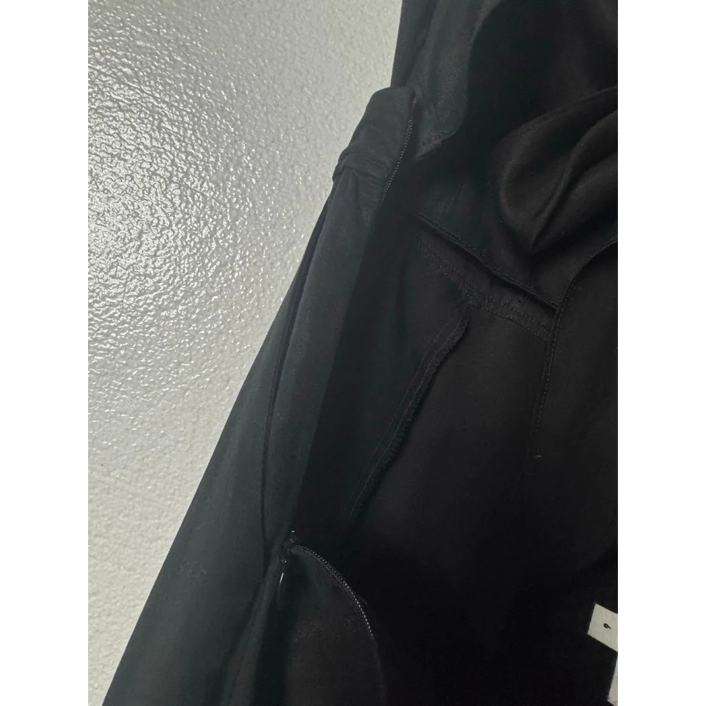 VETTA Black Square Neck Apron Jumpsuit Size 6 - Picture 6 of 7